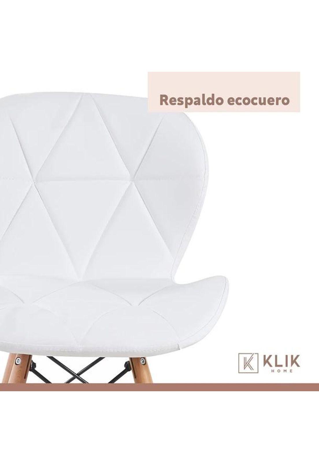 Comedor Mesa Redonda de Vidrio 80cm + 4 Sillas Radar blancas-6