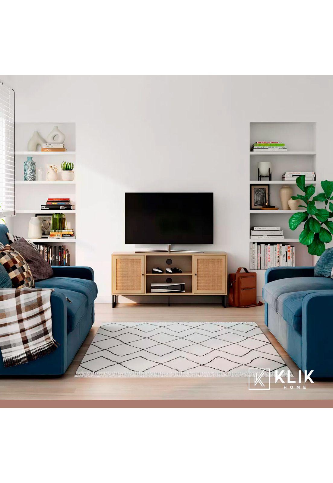 Rack de TV o Buffet Rattan Rustico Dos Puertas-7