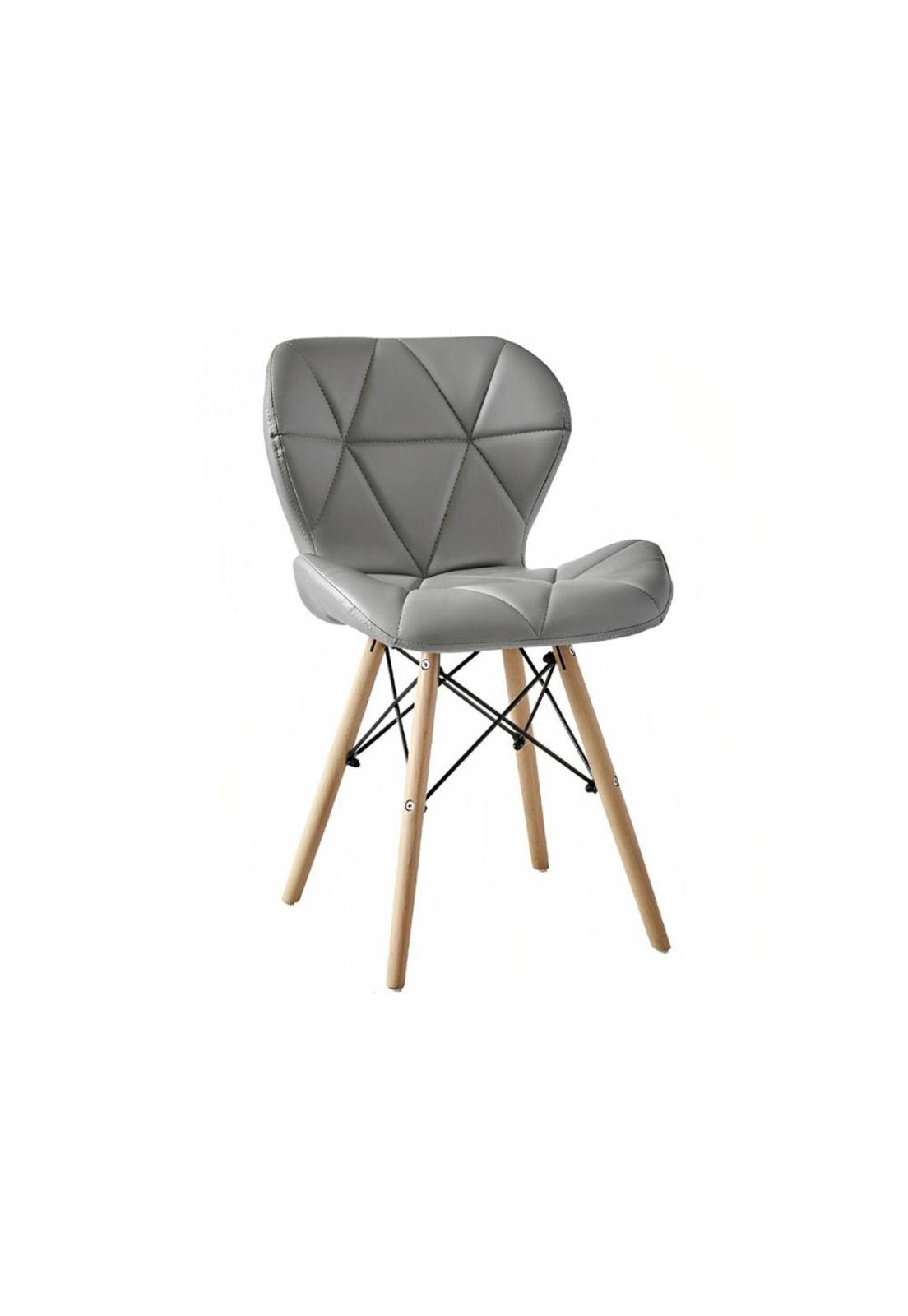 Silla Radar Acolchada Ecocuero - Gris-0