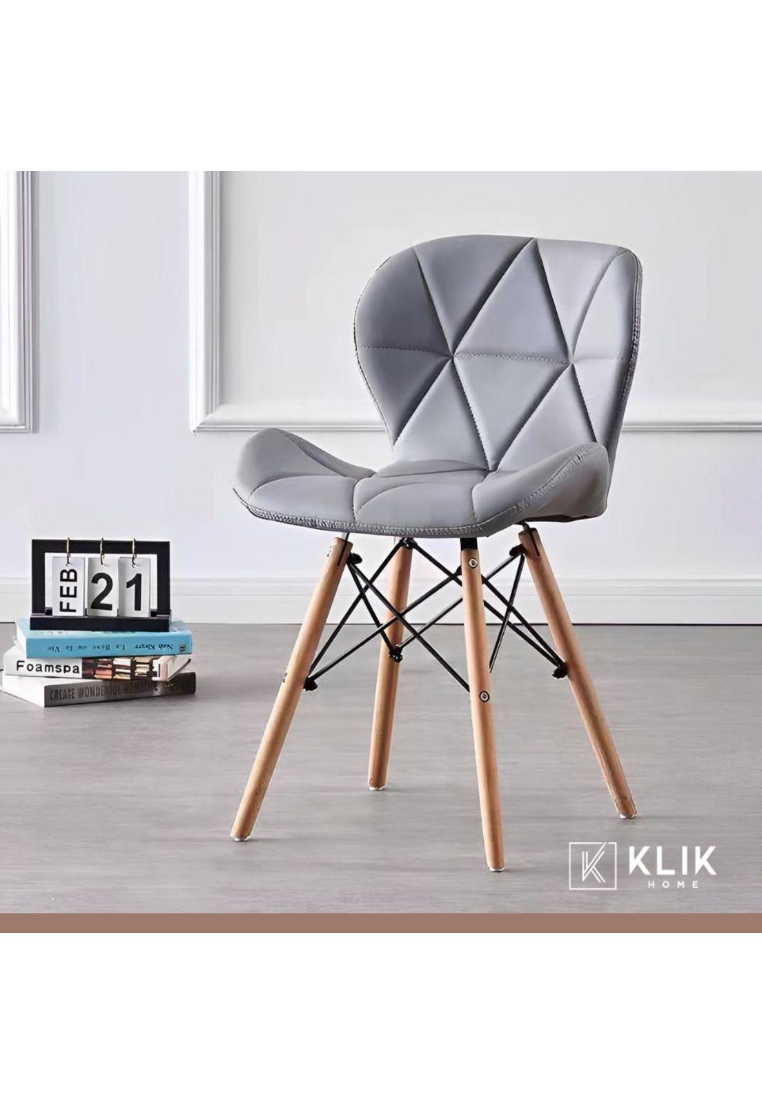 Silla Radar Acolchada Ecocuero - Gris-1