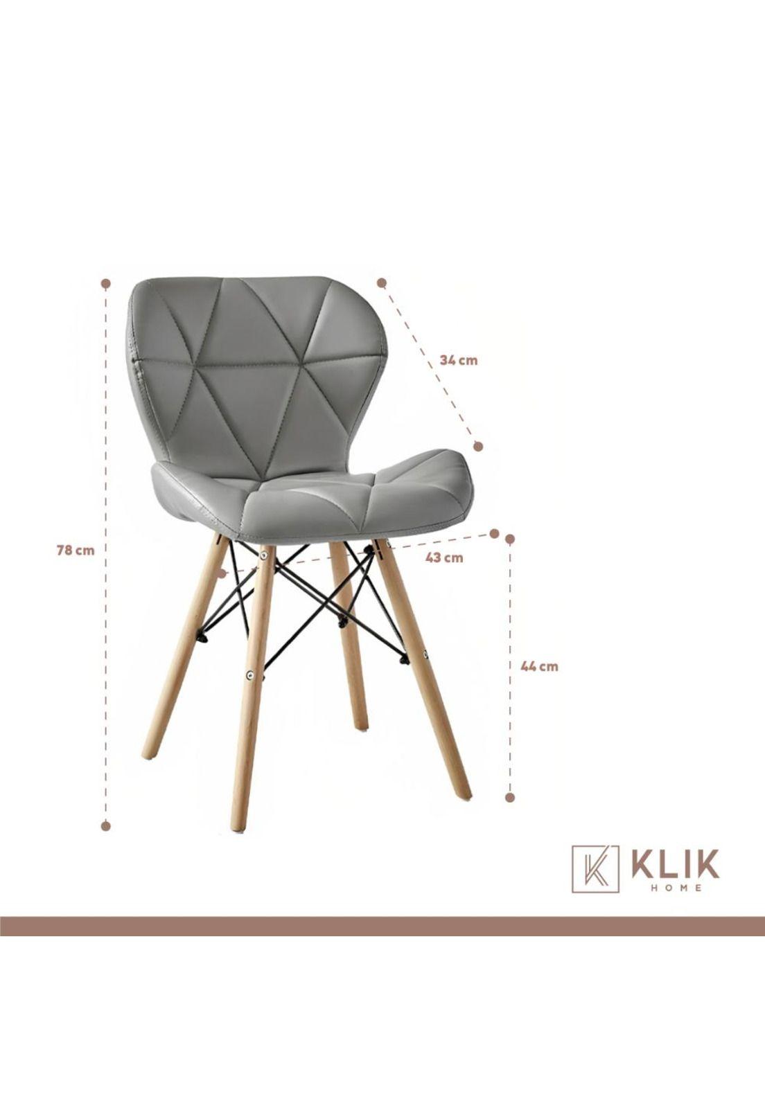 Silla Radar Acolchada Ecocuero - Gris-3