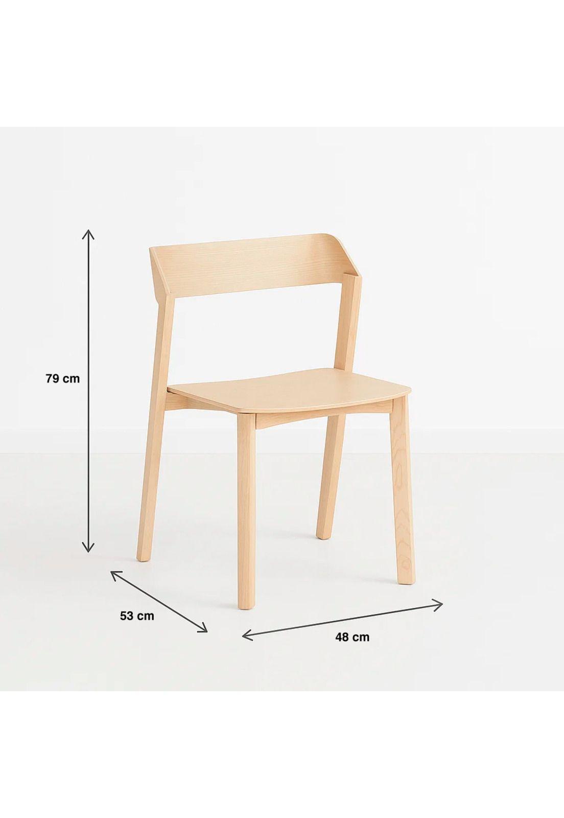 Pack de 4 Sillas de Comedor Madera Rover Viena Natural-3