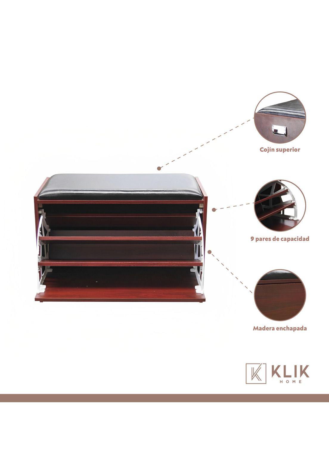 Mueble Zapatero Ecocuero Acolchado Classic-2