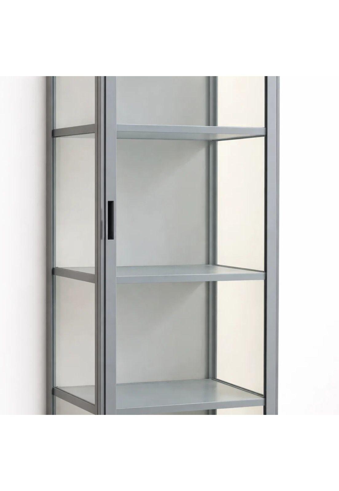 Vitrina BambooLine Estrecha con Puertas Acrílicas 5 Niveles 42x33x161-5