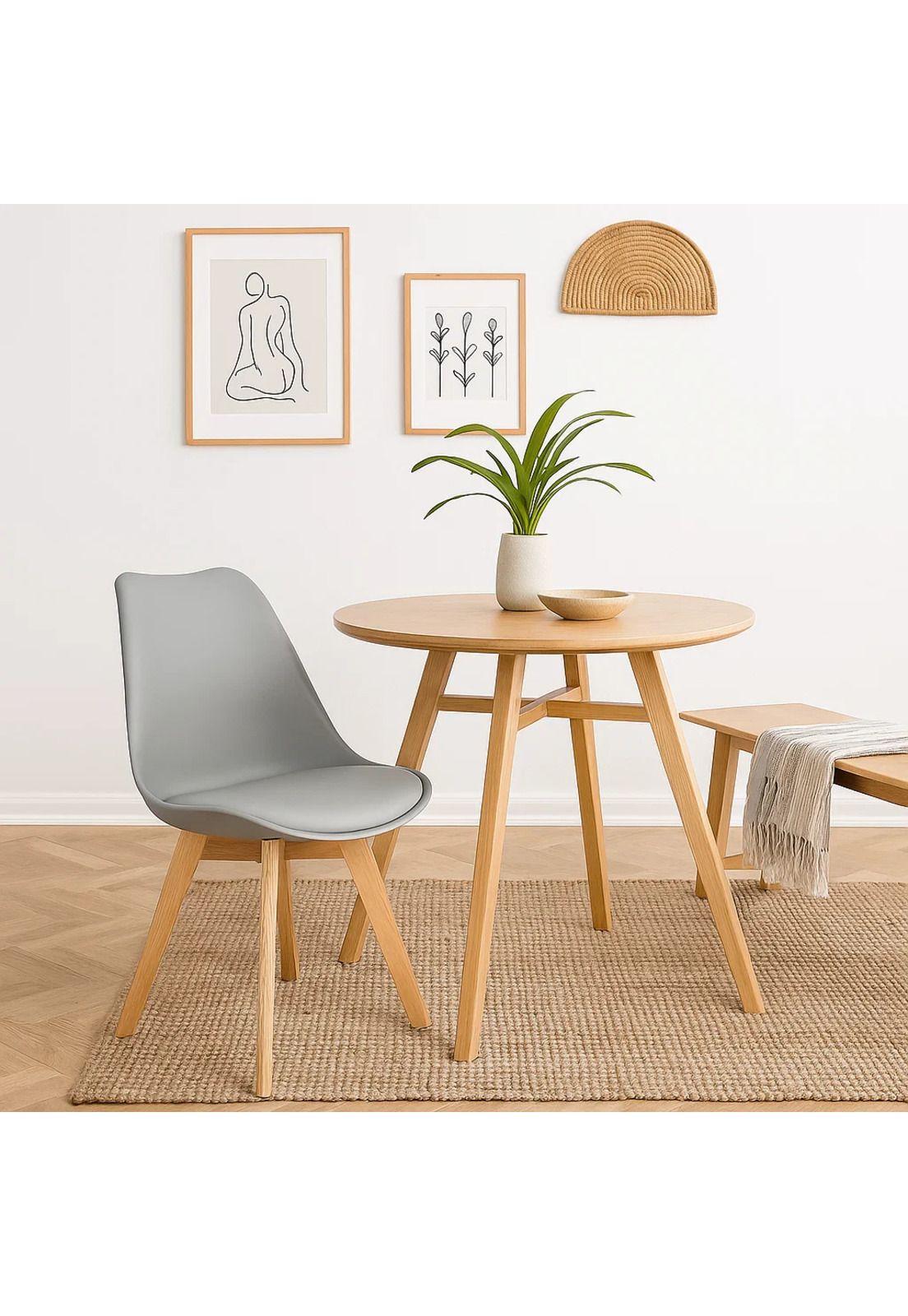 Silla Tulip Acolchada - Gris-2