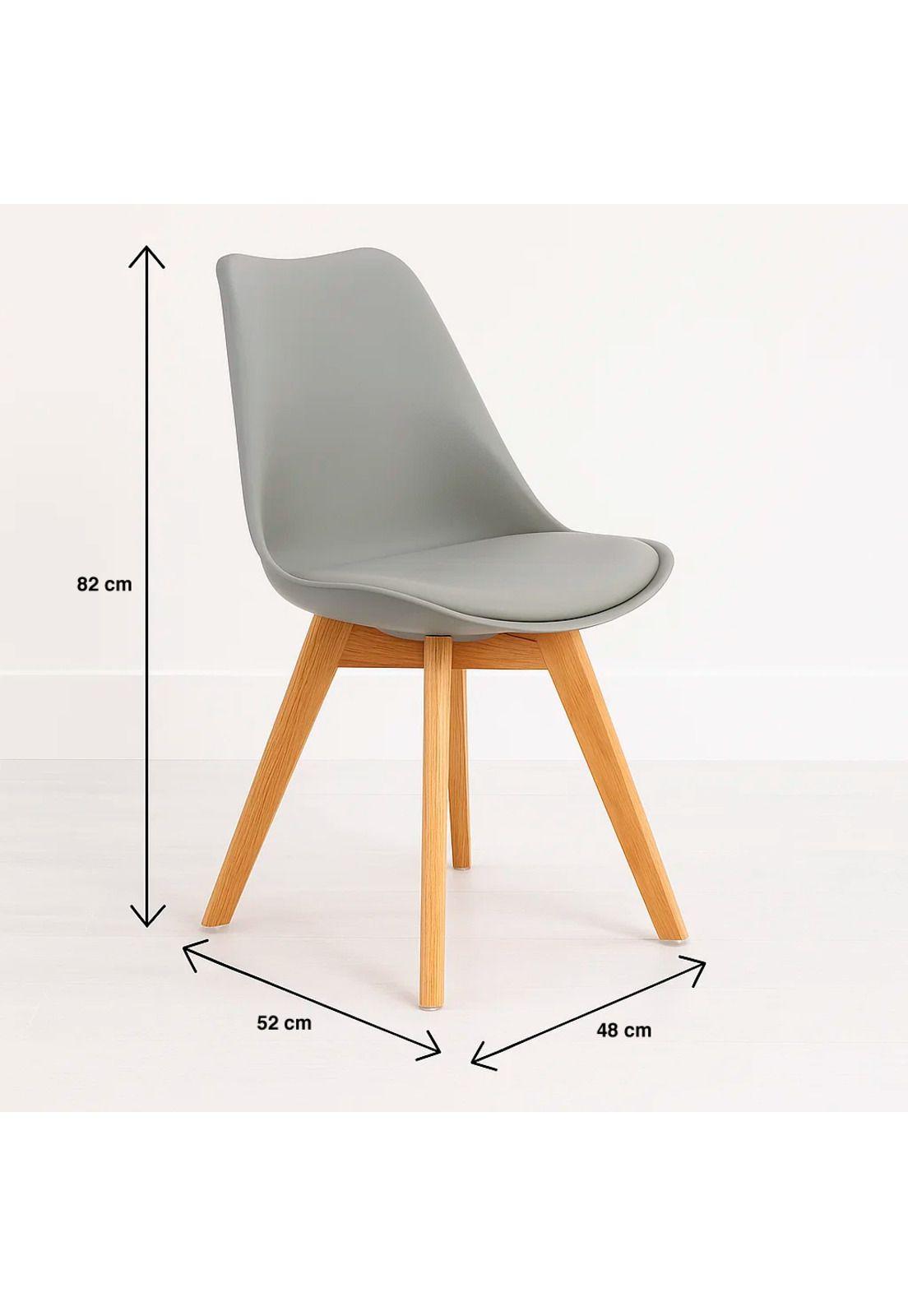 Silla Tulip Acolchada - Gris-3