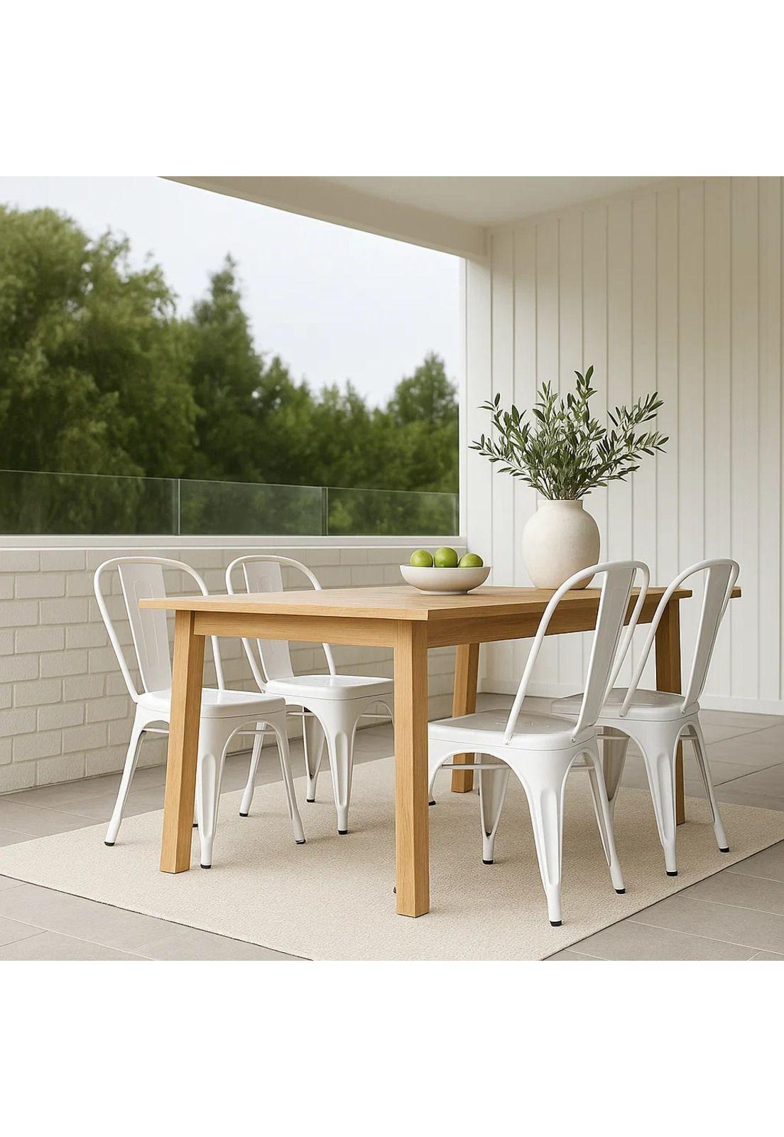 Pack de 4 sillas Tolix Blancas-2