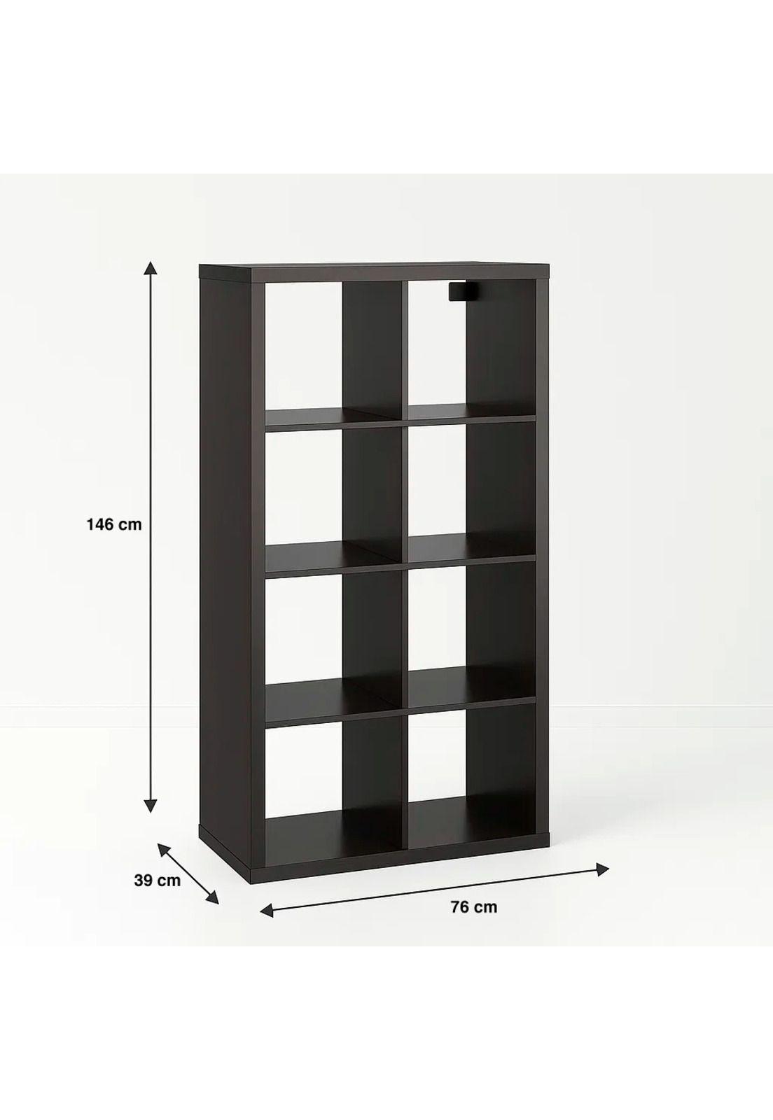 Estante Modular Zyno con 8 Compartimentos - Negro-3