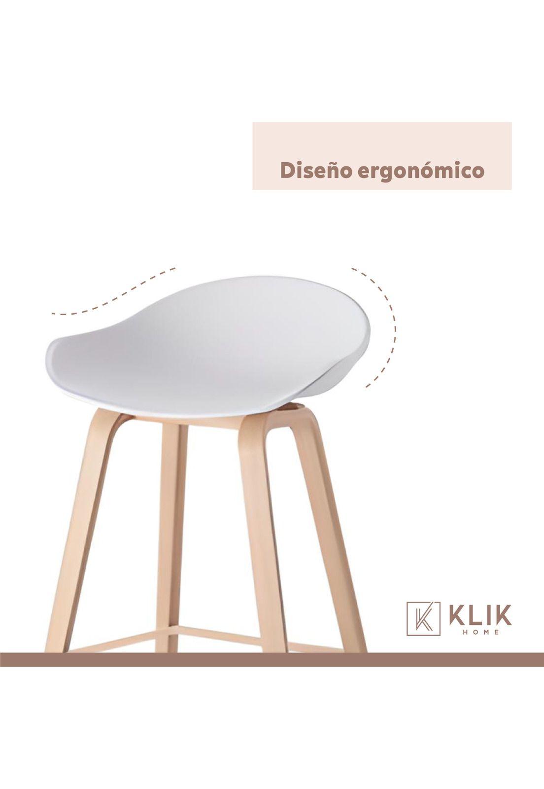 Pack de 4 Taburetes Nordic - Blanco-5