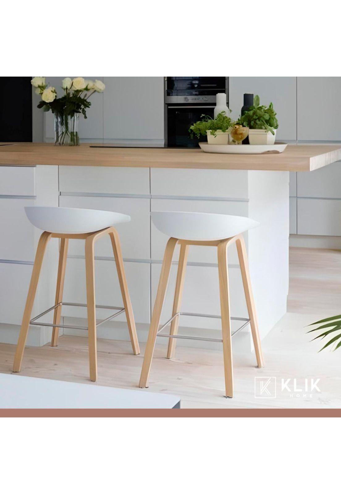 Pack de 4 Taburetes Nordic - Blanco-1