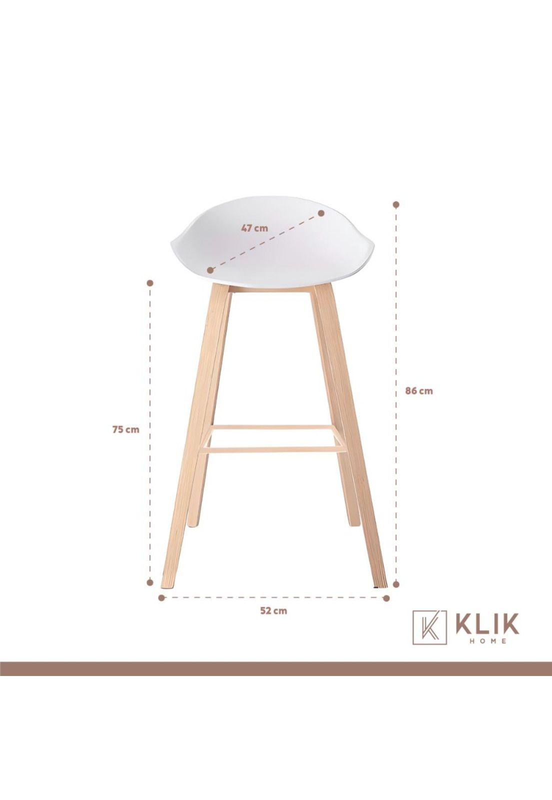 Pack de 4 Taburetes Nordic - Blanco-3