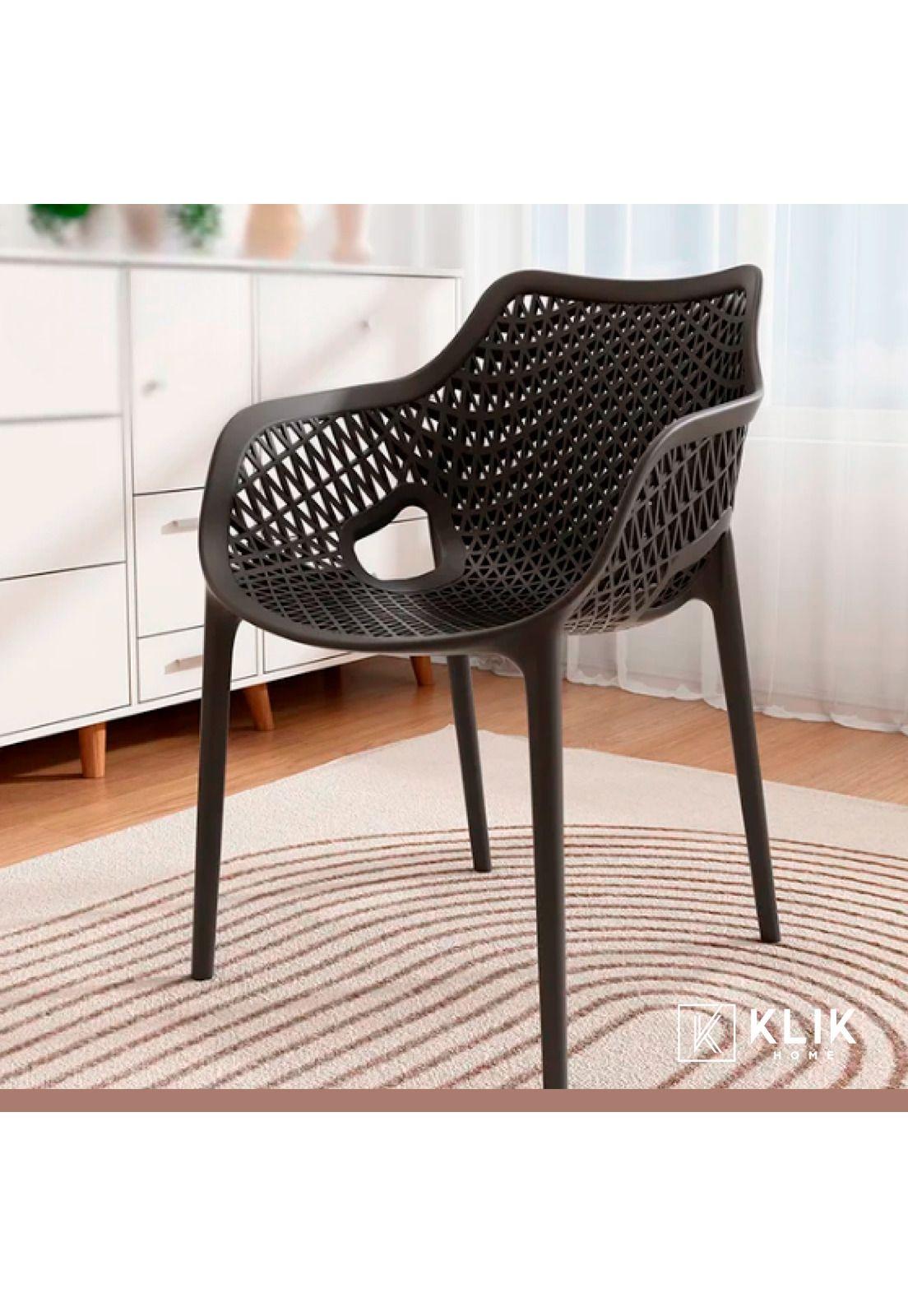 Pack de 4 Sillas Air Berlin Con Reposabrazos - Negras-1