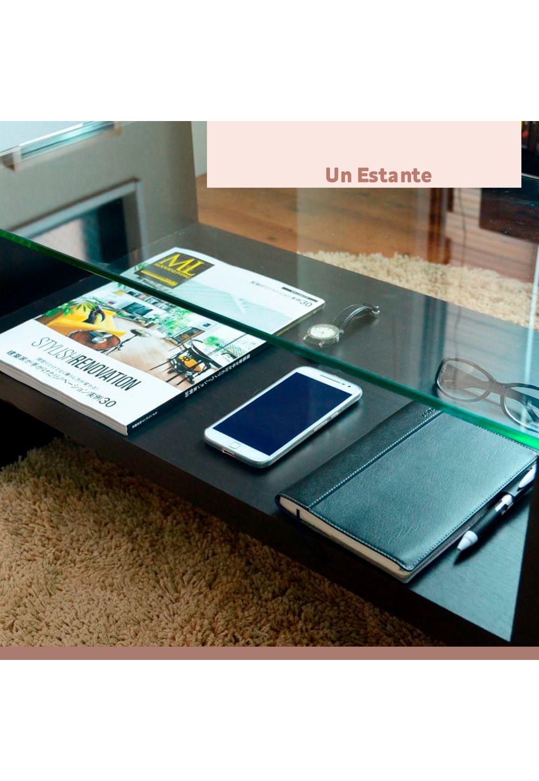 Mesa de centro moderna madera walnut wood vidrio-5