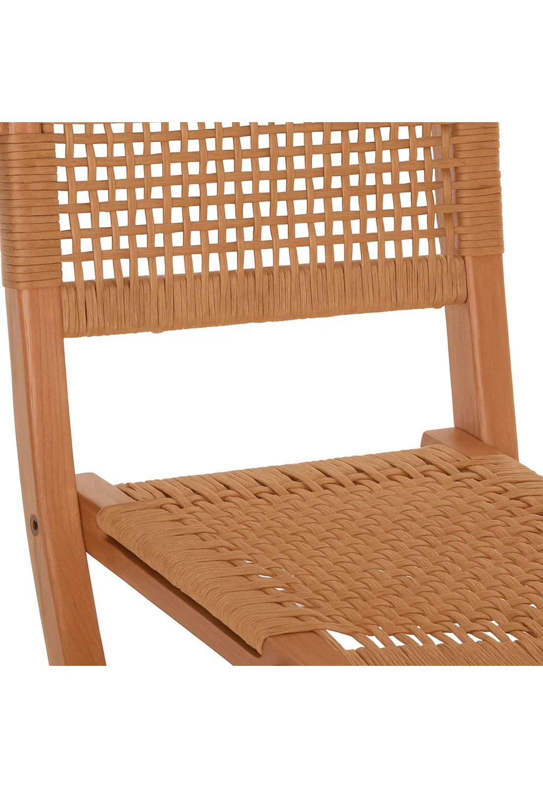 Silla Nido Plegable de Madera Rattan Natural-5