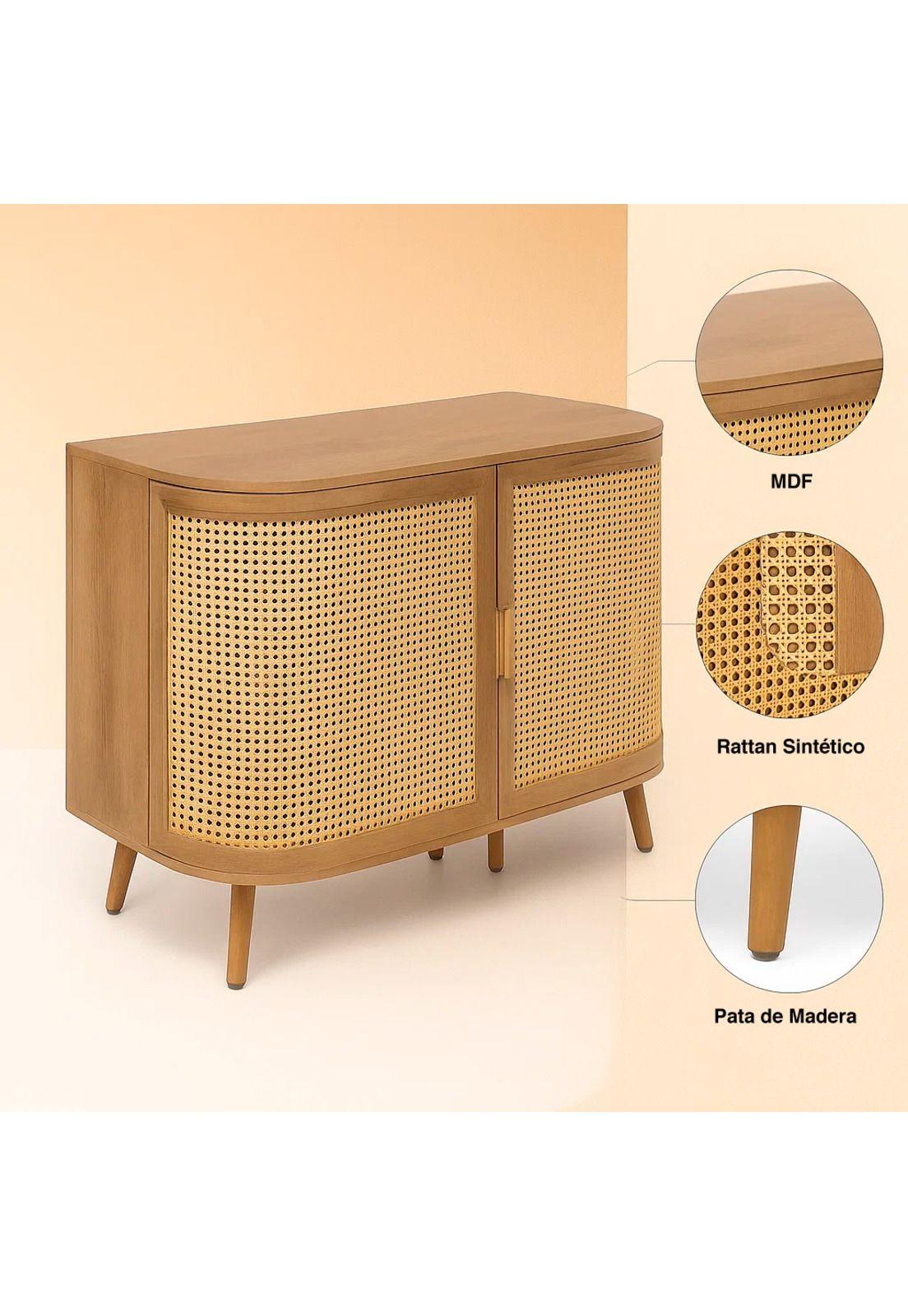 Cómoda Siena Rattan - Natural-4