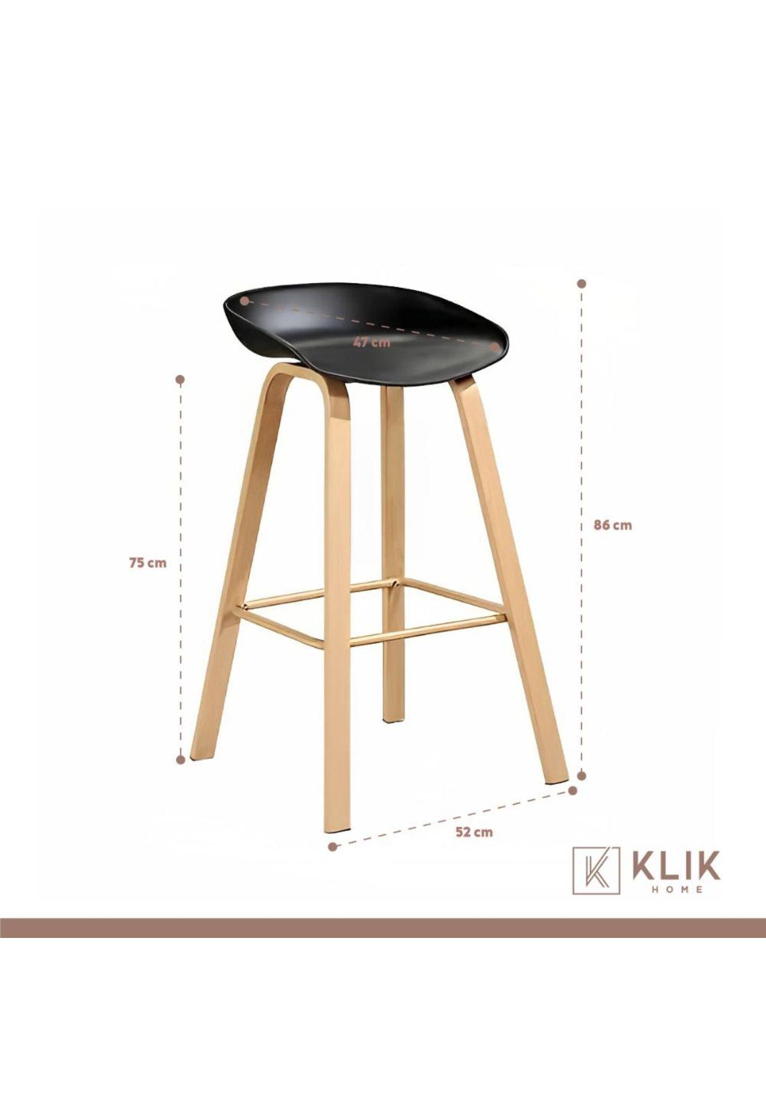 Pack de 4 Taburetes Nordic - Negro-3