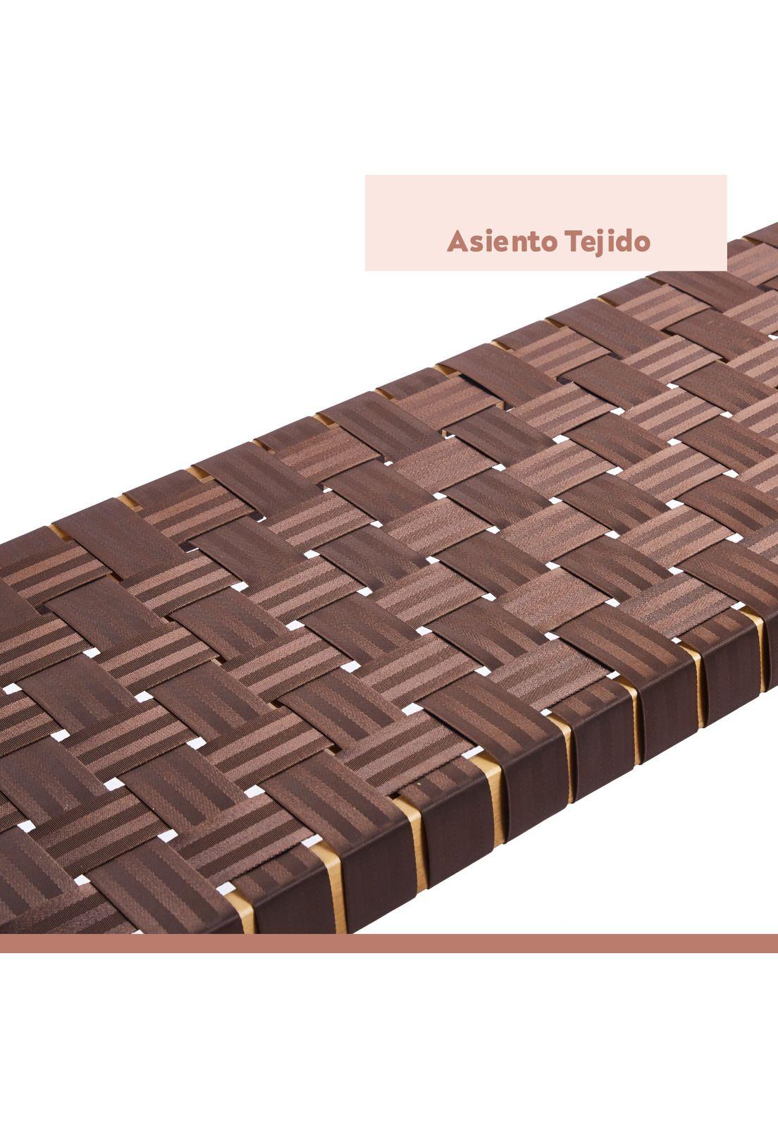 Banqueta Austral 120cm - Cinta Tejida de Nailon café-6