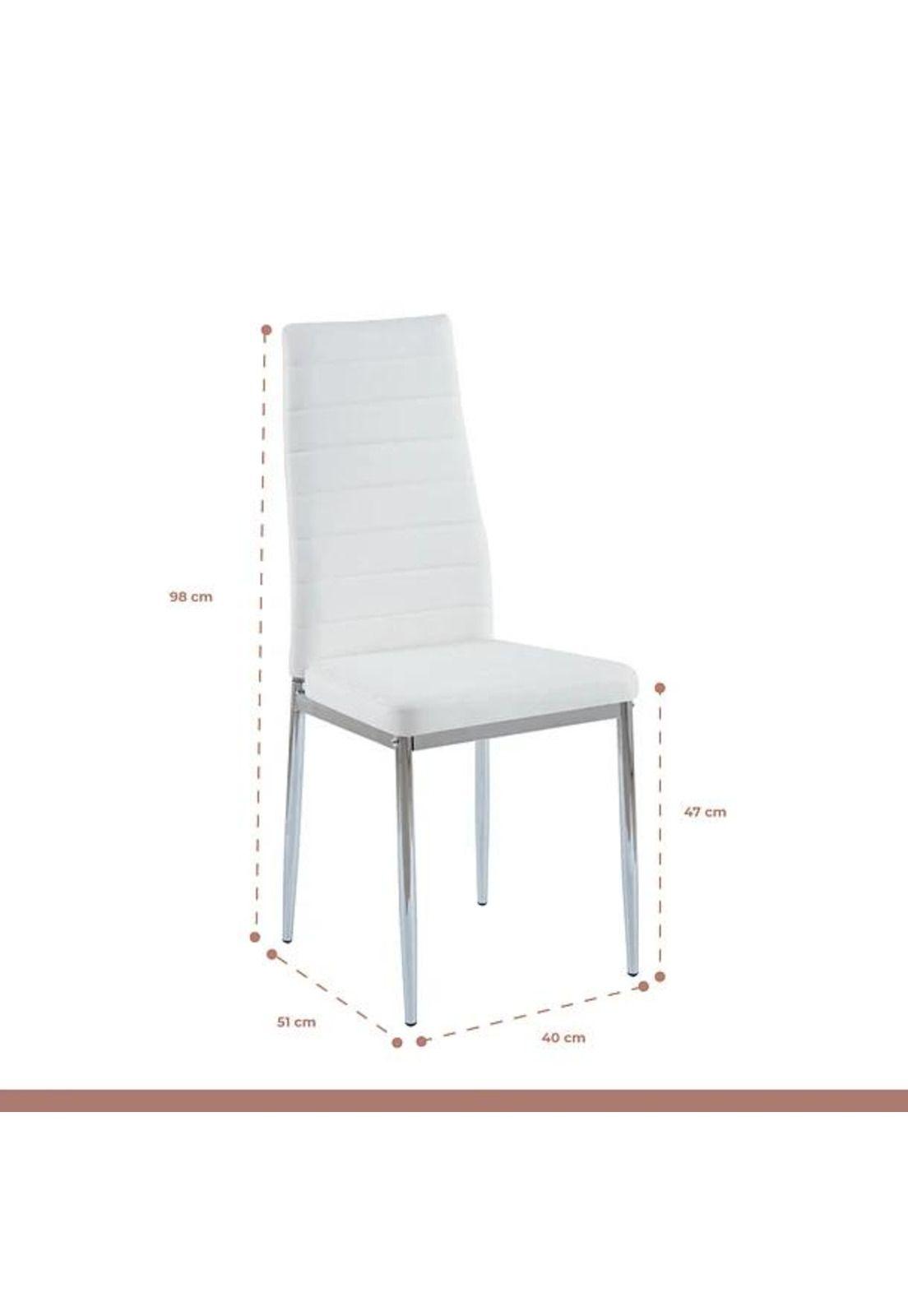 Comedor Mesa Eames 100cm redonda vidrio + 4 Sillas Dining Liana Acolchadas - Blancas-5