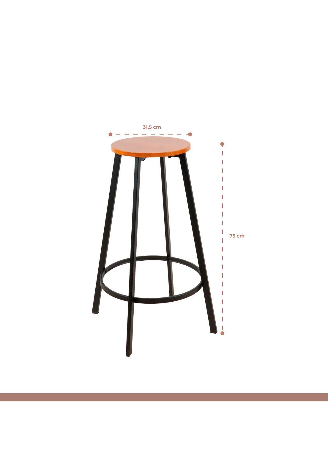 Pack de 4 Pisos taburete de bar elipse industrial-3