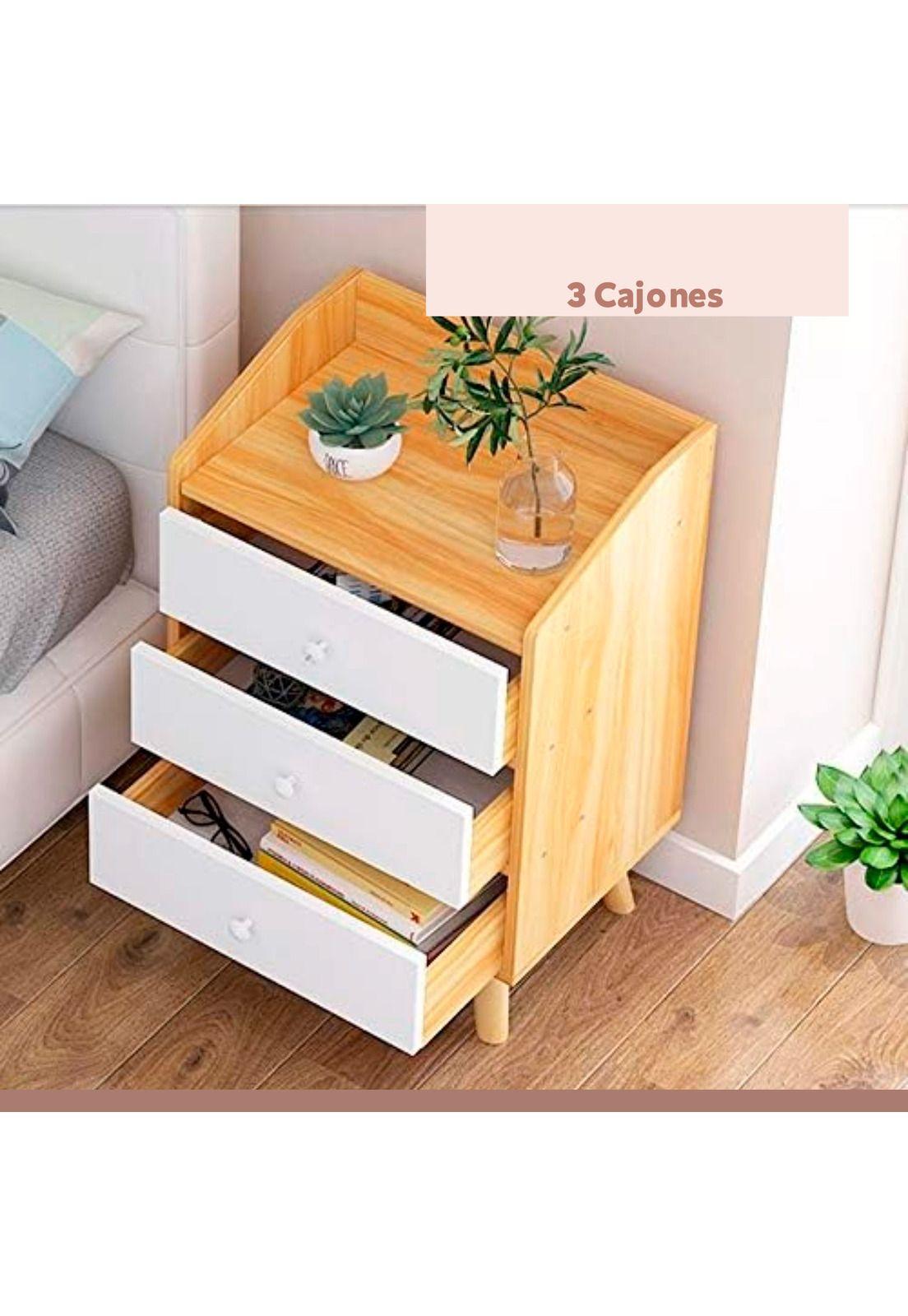 Pack de 2 Veladores Tres Cajones Simply-5