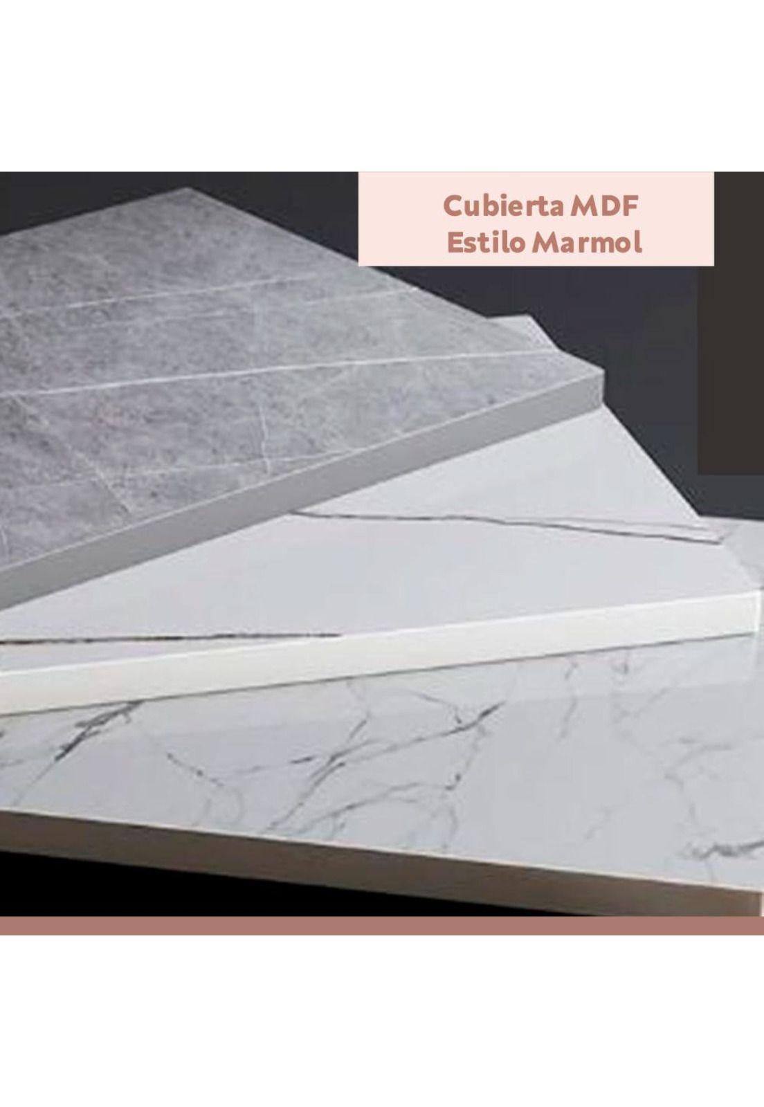Mesa de centro marmol MDF Gris 100x50-5