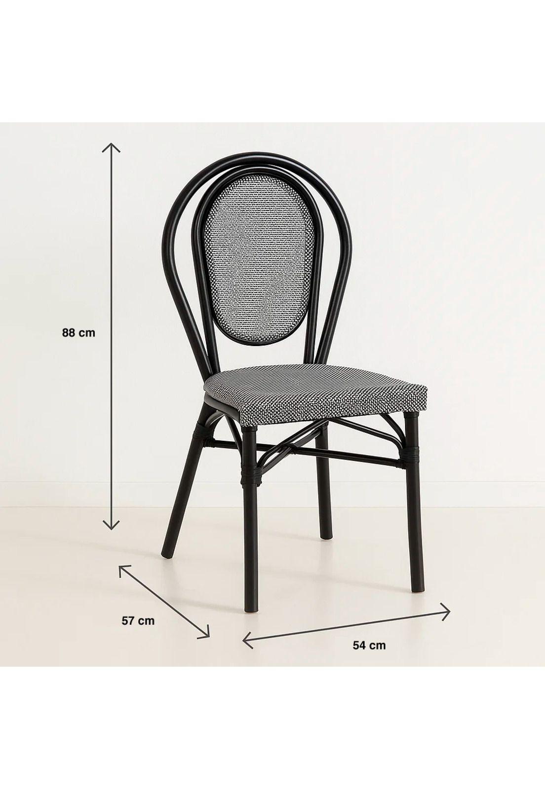 Silla Provence Parisina Rattan - Gris Claro-3