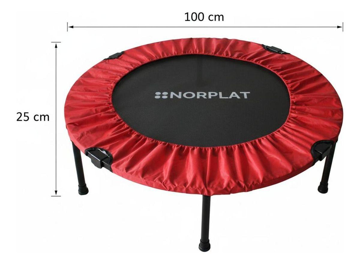 Trampolín Fitness 100cm Plegable Cama Elástica - Norplat Rojo-2