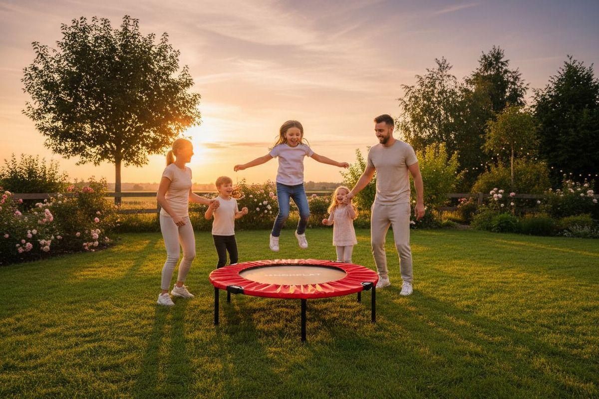 Trampolín Fitness 100cm Plegable Cama Elástica - Norplat Rojo-3