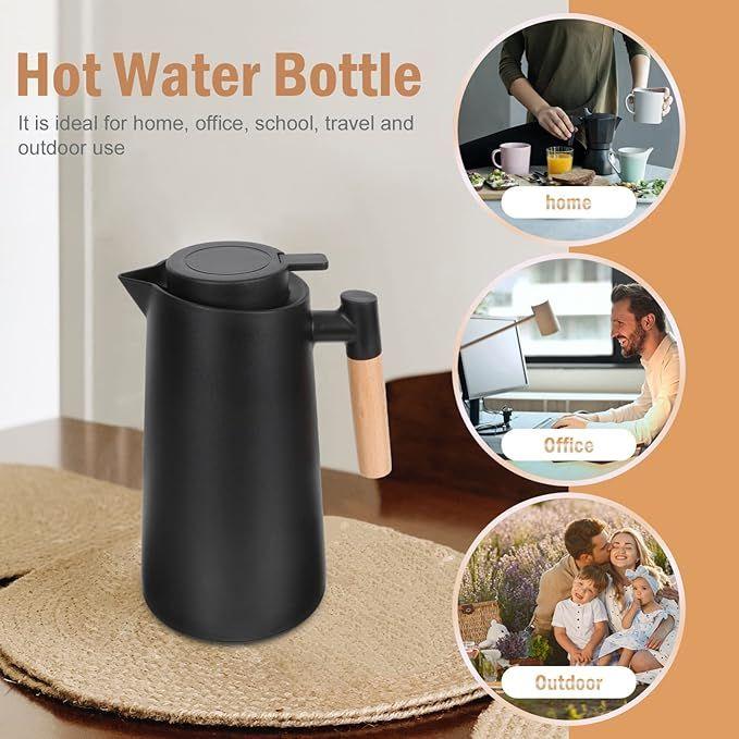 Jarra Termica Norplat 1 Litro Vidrio Aislante Calor Frio-2