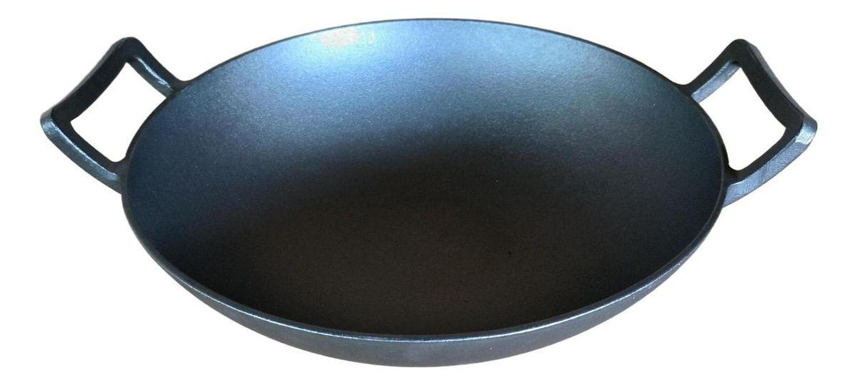 Wok Hierro Fundido 36 X 10 Cm Redondo - Norplat-2