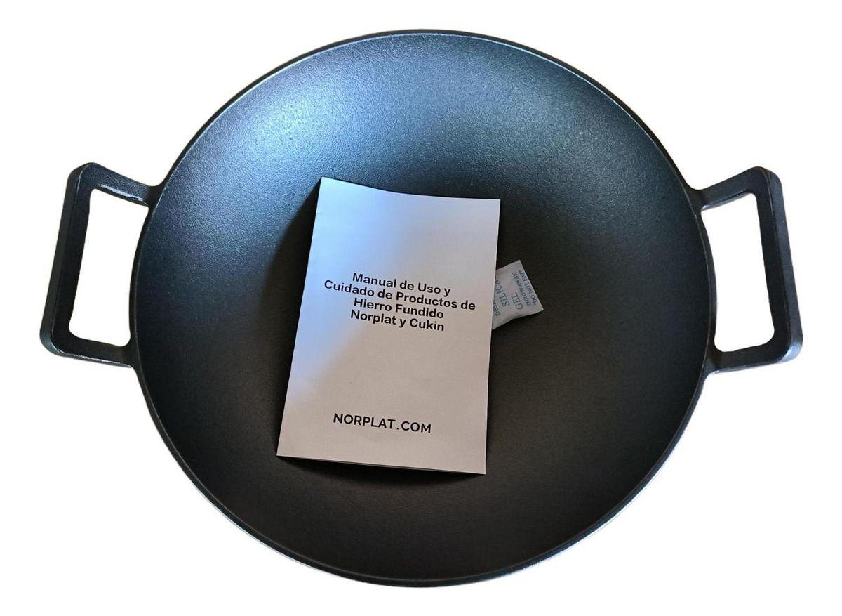 Wok Hierro Fundido 36 X 10 Cm Redondo - Norplat-7