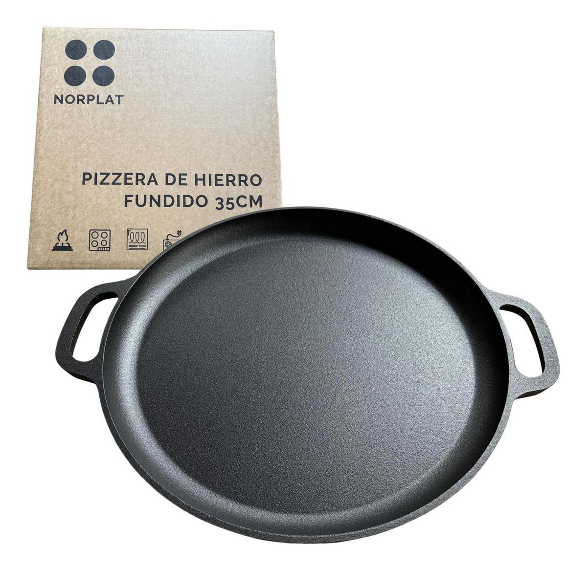Molde Pizza 34cm Pizzera Argentina Hierro Fundido - Norplat-0
