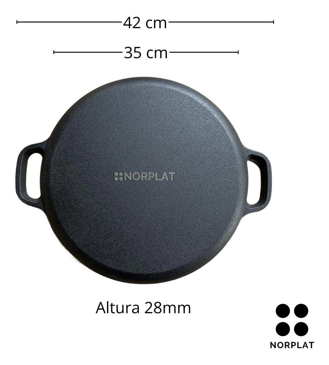 Molde Pizza 34cm Pizzera Argentina Hierro Fundido - Norplat-1