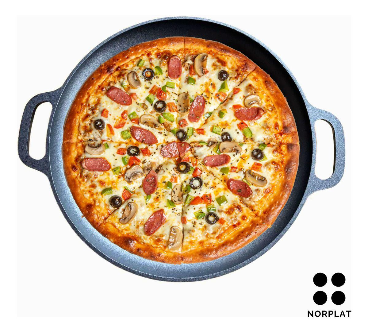 Molde Pizza 34cm Pizzera Argentina Hierro Fundido - Norplat-2