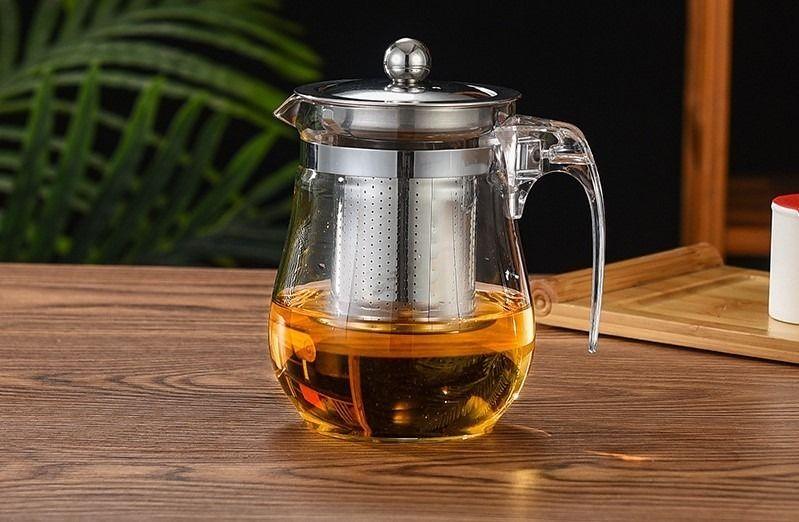 Set Tetera Té Acero Vintage Vidrio 500 Ml Premium - Norplat-2