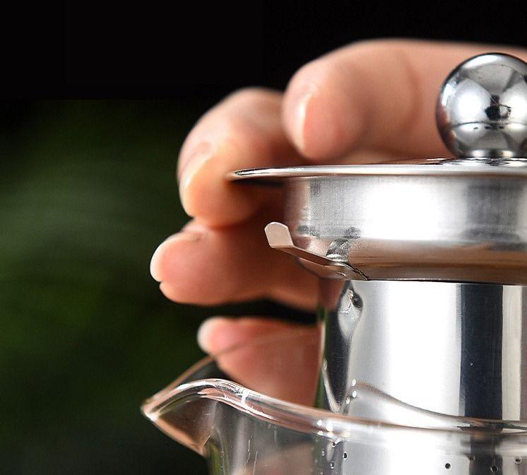 Set Tetera Té Acero Vintage Vidrio 500 Ml Premium - Norplat-4