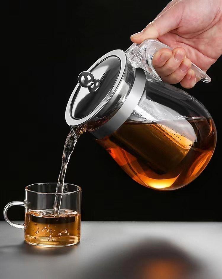 Set Tetera Té Acero Vintage Vidrio 500 Ml Premium - Norplat-7