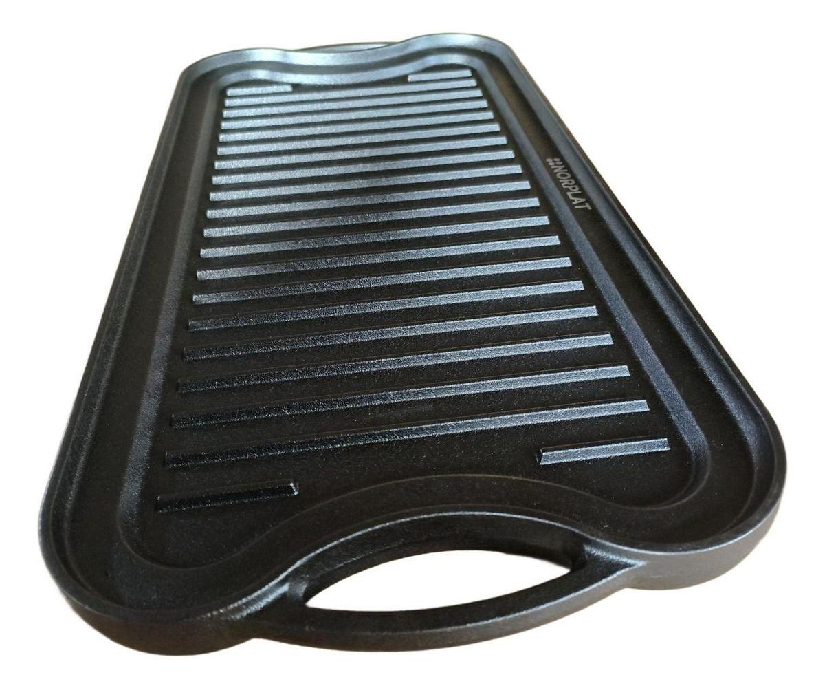 Plancha Hierro Fundido Churrasquera 2 En 1 50x25cm - Norplat-5
