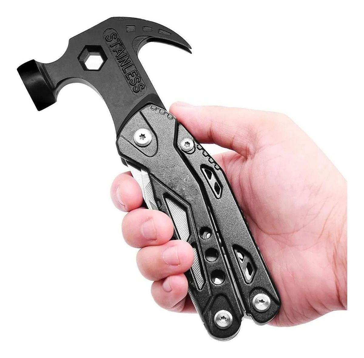 Cortapluma Norplat Supervivencia Pesca Camping 12en1 Funda Negro-0