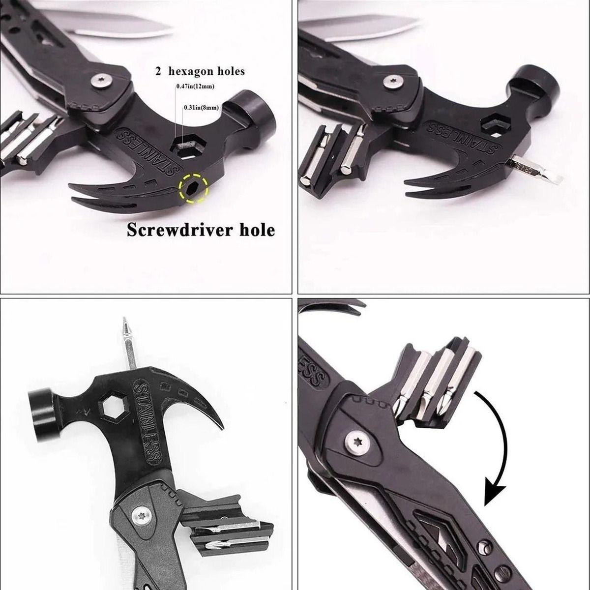 Cortapluma Norplat Supervivencia Pesca Camping 12en1 Funda Negro-4