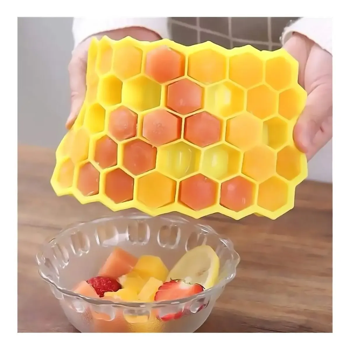Molde De Silicona Para 37 Mini Cubos De Hielo Panel De Abeja - Norplat-2