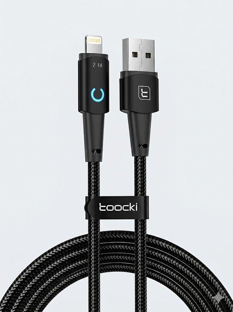 Cable Usb Para iPhone 2.4a 2 Metros Carga Rapida - Toocki - Norplat-0