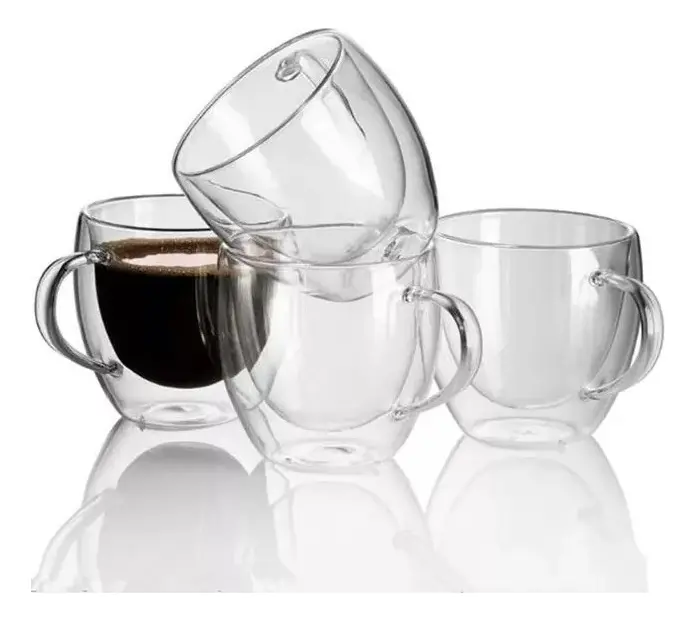Taza Cafe Espresso Doble Pared 80ml Frio Caliente - Norplat-5