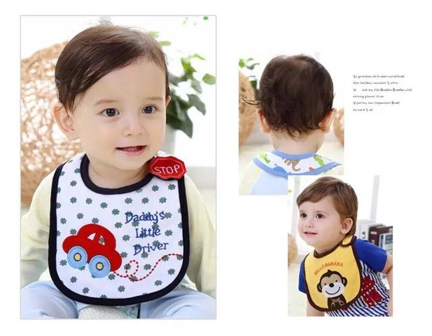 Pack 3 Baberos Impermeables Bebés Varios Diseños Infaltable - Norplat-1