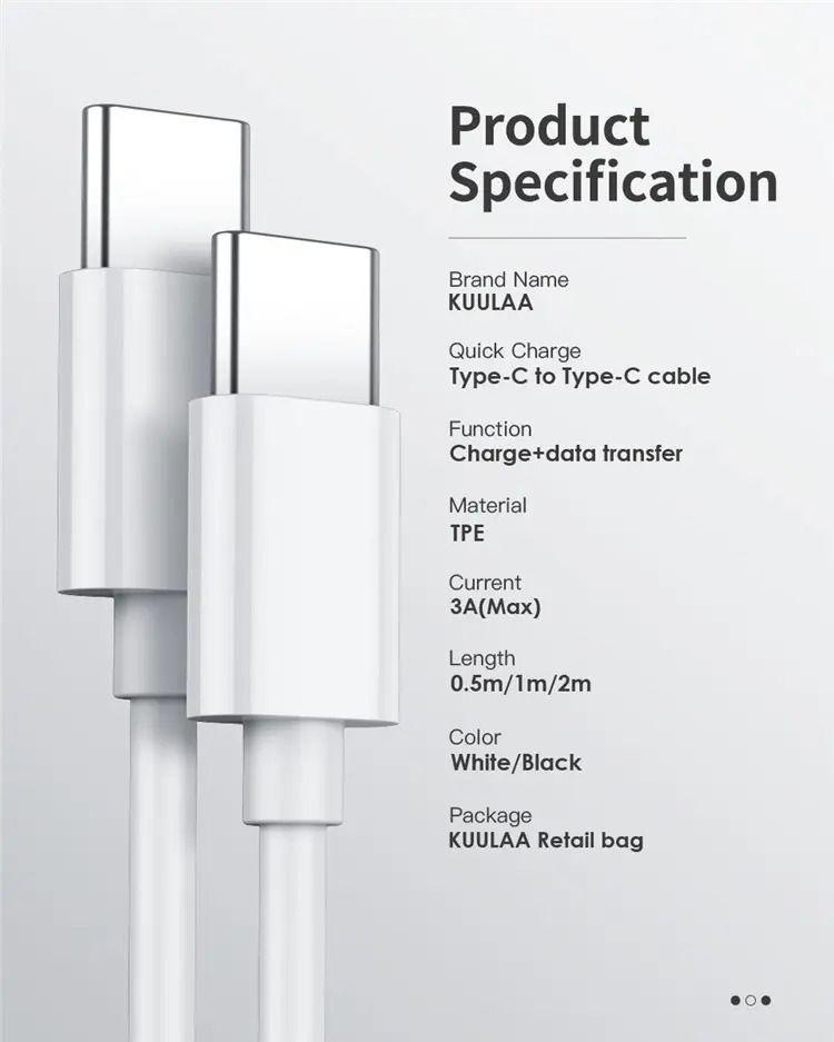 Cable Tipo C A C - Usb C Usbc - Carga Rápida 60w - Norplat-4