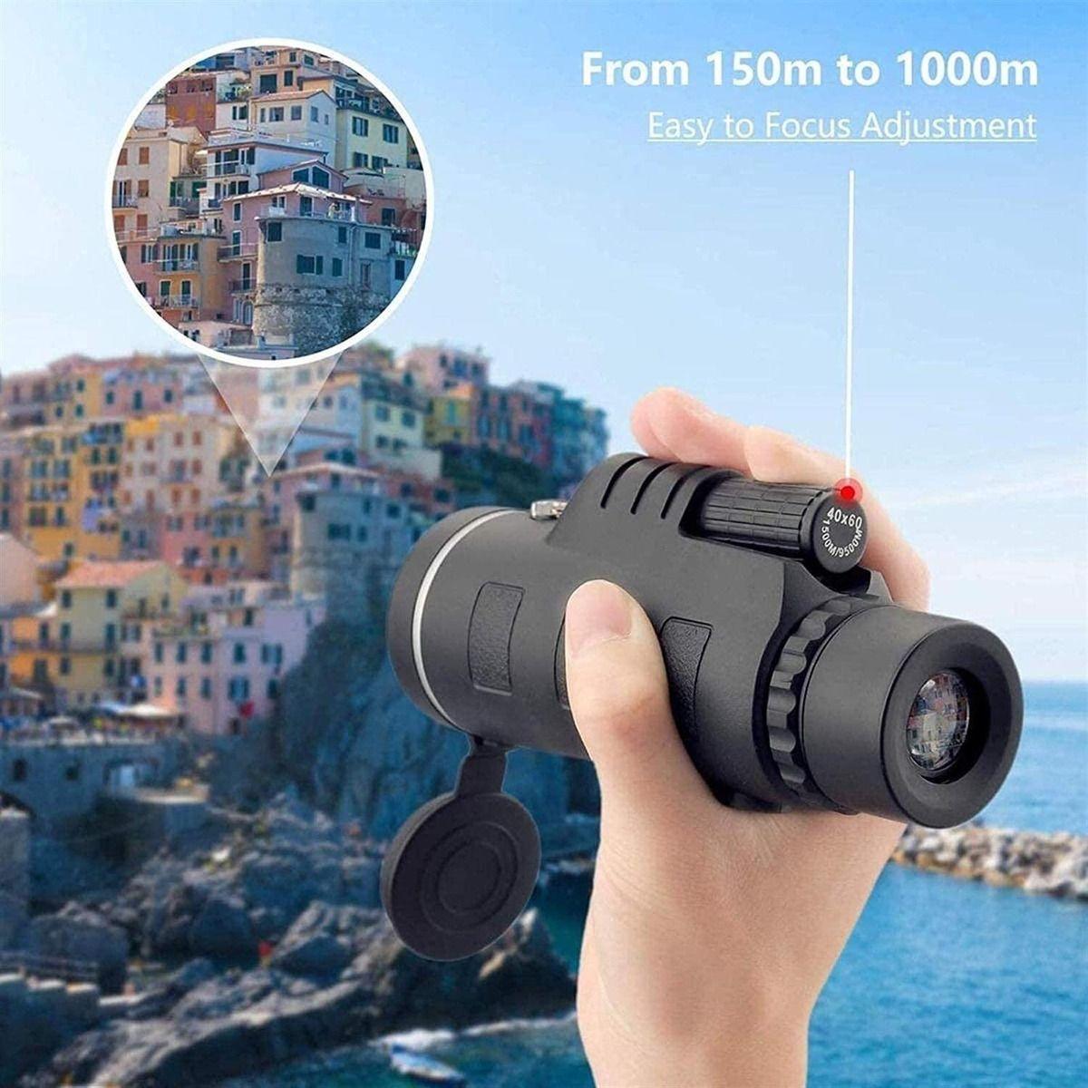 Telescopio Monocular Hd 40x60 Tripode Y Adaptador - Norplat-2