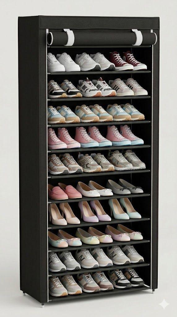 Organizador Zapatos Lona Zapatero Armable 30 Pares 9 Pisos - Norplat-0