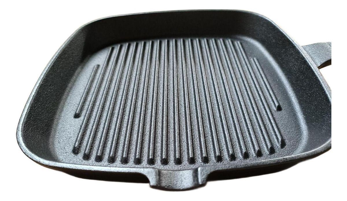 Sartén Bifera Churrasquera Grill Hierro Fundido 24cm Norplat-4