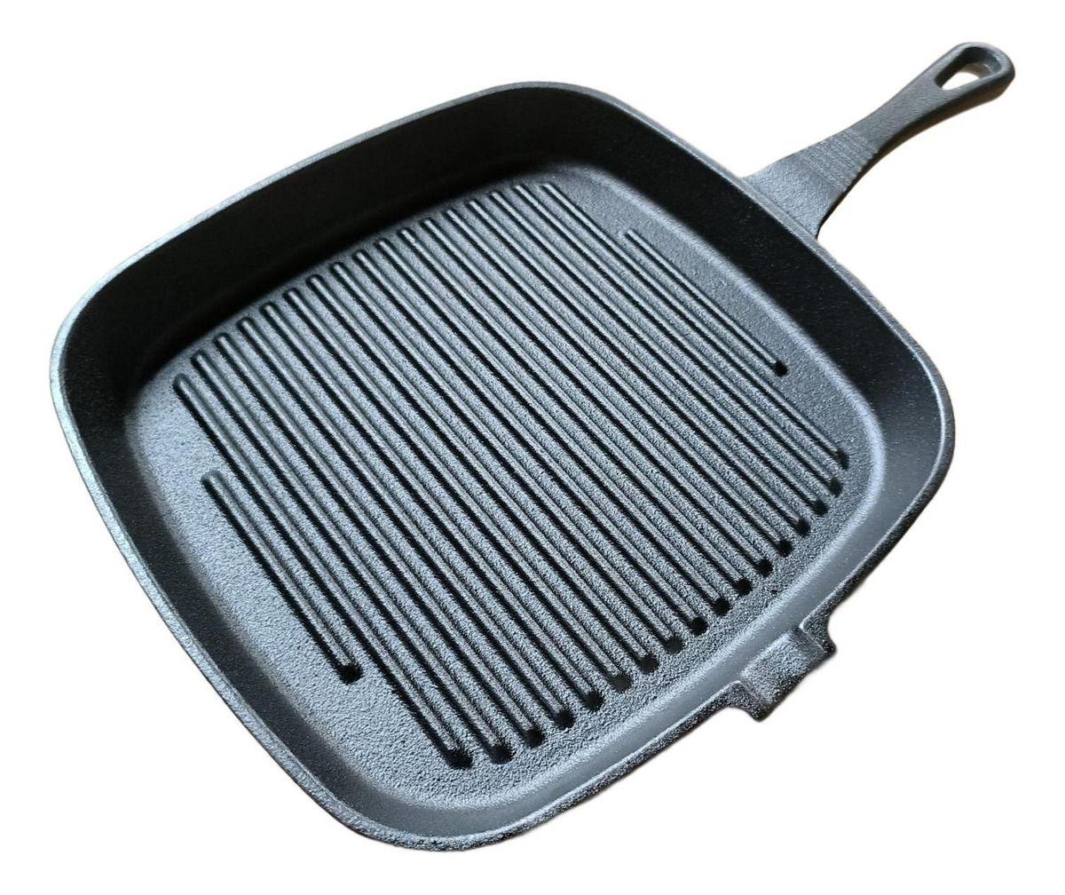 Sartén Bifera Churrasquera Grill Hierro Fundido 24cm Norplat-6