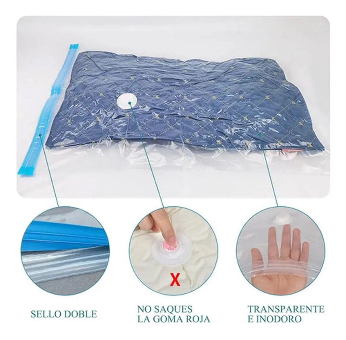 8 Bolsas Al Vacio Para Ropa Viaje Y Bomba Eléctrica Norplat-6